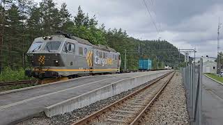 🚂 CargoNet EL 16 freight passing Audnedal  170624  Norway 🇳🇴 [upl. by Assenev]