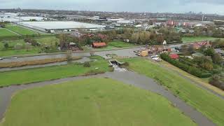 Dronebeelden inlaat waterberging Woudse polder [upl. by Amick724]