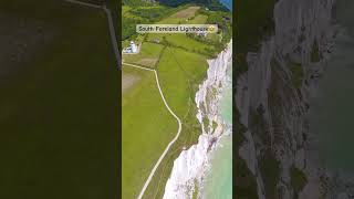 South Foreland Lighthouse and the White Cliffs of Dover England DroneFootage TravelEngland pilot [upl. by Cattima]