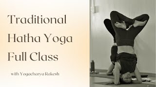 Hatha Yoga Traditional Class in Mysore India  One hour Full [upl. by Jenilee]