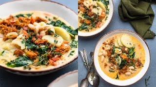 Copycat Olive Garden Vegan Zuppa Toscana Soup [upl. by Loraine]