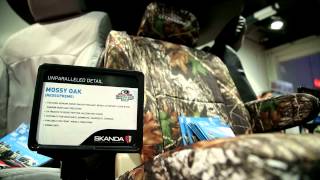 Coverking Mossy Oak Camo Neosupreme Seat Covers Review  SEMA 2013 [upl. by Ognimod]