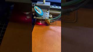 Fire the laser K40 laser cuts leather like butter [upl. by Ivan]