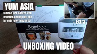 Unboxing Extra  Yum Asia Bamboo Rice Cooker with Induction Heating IH amp Ceramic Bowl YUMIH15 [upl. by Nylcaj]