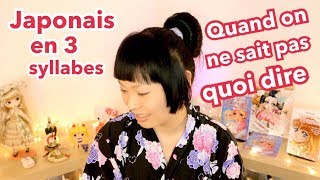 LE JAPONAIS en 3 syllabes 4 Interjection en conversation Quand on ne sait pas quoi dire  Cours 29 [upl. by Nilde220]