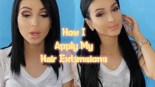 How I Apply My Hair Extensions ⎮How to Blend With Shorter Hair [upl. by Yanaj]