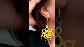 Needle tatting Earrings quotSundialquot FairyLacefromElena Short tattingearrings Sunny DIY handmade [upl. by Lisette601]