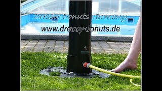 Mobile Gartendusche Outdoor Solardusche Bauanleitung DressyDonuts Das Original [upl. by Idissac]