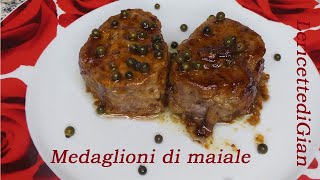 Medaglioni di filetto di maiale al pepe verde [upl. by Fabrienne]