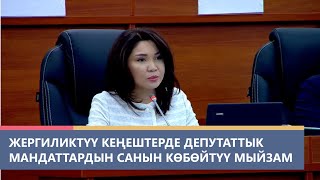 Жергиликтүү кеңештерде депутаттык мандаттардын санын көбөйтүүгө багытталган мыйзам долбоору [upl. by Ansell]