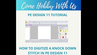 PE Design 11 How to do a knockdown stitch [upl. by Aronal210]