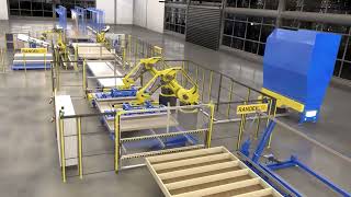 Automated prefabricated Wall element production with ZeroLabor Robotic Systems [upl. by Enerahs797]