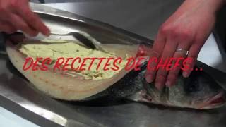 Recette du bar en croûte Restaurant Chez MOSS  Lyon Mercière [upl. by Sgninnej]