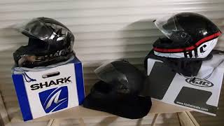 Choisir son casque moto  HJC  Shark  Crivit LIDL  GIN [upl. by Nashom]