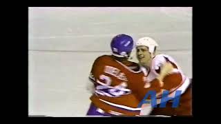 NHL Mar 8 1992 Lyle OdeleinMTL v Jim CumminsDET Montreal Canadiend Detroit Red Wings [upl. by Irpac]