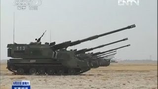 中國陸軍：Advanced Chinese 155mm selfpropelled howitzer [upl. by Enilrad]