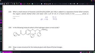 CHM2210 pTest01 Q23 [upl. by Steffin]