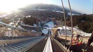 Skispringen Oberstdorf mit der HelmkameraHD [upl. by Aleik]