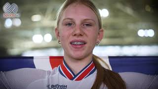 BMX PRODIGY FREIA CHALLIS CLAIMS THIRD PLACE IN SPORTSAIDS ONETOWATCH AWARD 2023 [upl. by Oluap737]