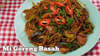 Mi Goreng Basah Puas hati dapat makan dah lama teringin  Fried Yellow Noodles [upl. by Dett]