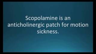 How to pronounce scopolamine Transderm Scop Memorizing Pharmacology Flashcard [upl. by Ahsinnor884]