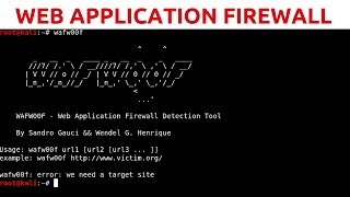 Web App Penetration Testing  4  Web Application Firewall Detection With WAFW00F [upl. by Kiran]