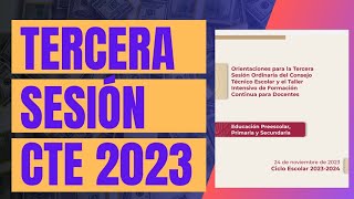 Tercera Sesión de Consejo Técnico Escolar Noviembre 2023 Orientaciones didácticas Análisis 🧑‍🏫 [upl. by Atsahc775]