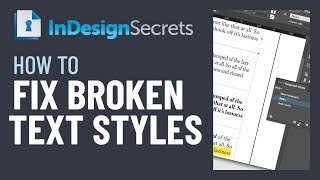 InDesign HowTo Fix Broken Text Styles Video Tutorial [upl. by Oibaf]