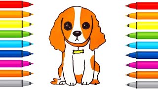 How to Draw a Cocker Spaniel Dog How to Draw a Dog Easy Step by step [upl. by Ettelohcin]