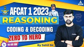 AFCAT 1 2023 Preparation  AFCAT Reasoning  Coding amp Decoding  Sahil Tiwari [upl. by Genni46]