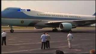 LIVE President Obama lands in Toledo for Betting on America tour [upl. by Nereus925]