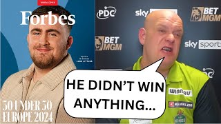 Is Michael van Gerwen jealous of Luke Littler 🤔 darts [upl. by Asaph]