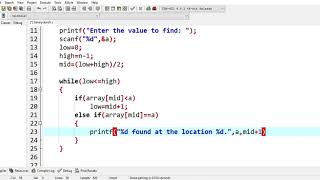 C Program to implement Binary Search  Coding Guide for Beginners programming [upl. by Stroup726]