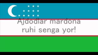 quotOzbekiston Respublikasining Davlat Madhiyasiquot  National Anthem of Uzbekistan [upl. by Nytsyrk]