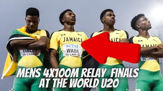 Mens 4X100M Relay Finals At The World Athletics U20 Track and field championships 2024 [upl. by Leonidas]