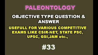 Objective Geology – Paleontology MCQs 33 [upl. by Aelaza]