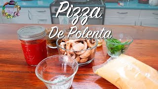 Pizza de Polenta  Receta Pizza Vegana  Pizza sin Gluten [upl. by Notlimah899]