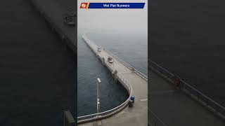 Wet Pier Runners in the Rain at Disney Lookout Cay at Lighthouse Point [upl. by Ahsinar]