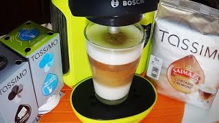 cafe Latte con cafetera bosch Tassimo [upl. by Zurek]