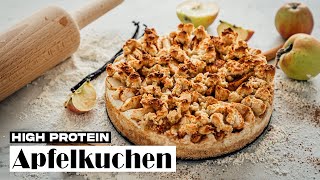 HIGH PROTEIN Apfelkuchen  Streuselkuchen ohne Zucker [upl. by Douglass]