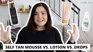 SELF TAN MOUSSE VS LOTION VS DROPS  SELF TAN TIPS AND TRICKS BY A PRO SPRAY TAN ARTIST [upl. by Alhsa]