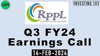 Rajshree Polypack Q3 FY24 Earnings Call  Rajshree Polypack Limited FY24 Q3 Concall [upl. by Attenborough]