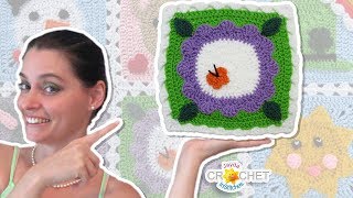 May Flower Square  May Fancy Granny Calendar Blanket  Crochet Pattern [upl. by Nocaed]