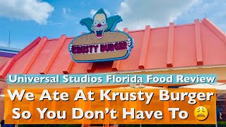 We Ate At Krusty Burger Universal Florida So You Dont Have To 👎 Universal Orlando Food Review [upl. by Tuddor]