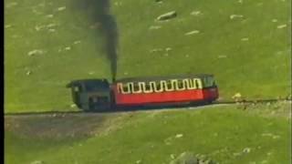 Snowdon mountain railway  Mount Snowdon  Steam Train  Wales  1990 [upl. by Yrneh]