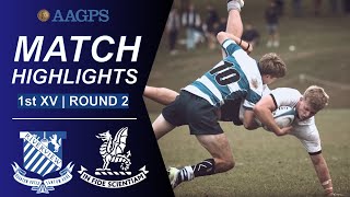 Riverview vs Newington  AAGPS Round 2  1st XV Highlights [upl. by Neelrac55]