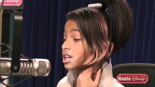 Willow Smiths Reaction to Hearing quotWhip My Hairquot on Radio Disney [upl. by Aiket]