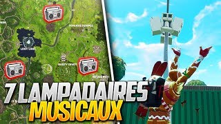 DANSER SOUS DIFFÉRENTS LAMPADAIRE MUSICAUX SUR FORTNITE [upl. by Devinne]