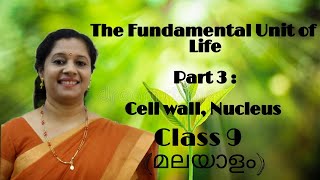 CLASS9 THE FUNDAMENTAL UNIT OF LIFE CELL WALL PLASMOLYSIS NUCLEUS [upl. by Northrup]