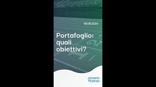 Portafoglio quali obiettivi  Con Gianluigi Cesano [upl. by Layton]